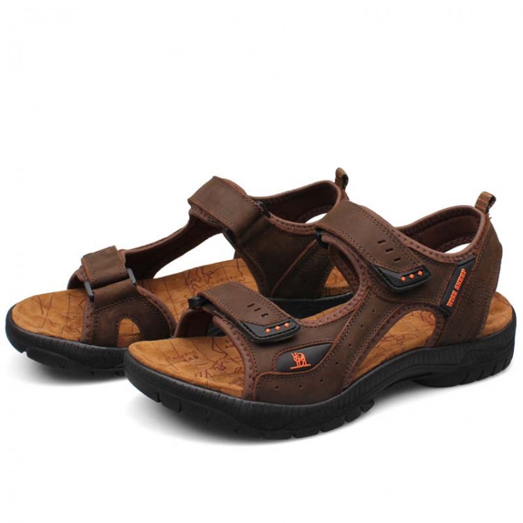 Men's Double-Strap Leather Sandal